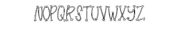 Skinny Bones By Squeeb  Regular Font LOWERCASE