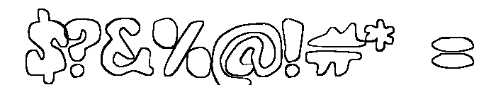 Skrap Kiddo Outline Font OTHER CHARS