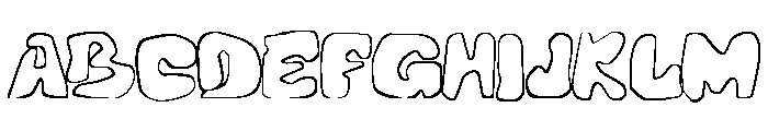 Skrap Kiddo Outline Font UPPERCASE