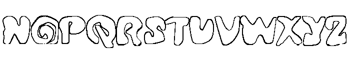 Skrap Kiddo Outline Font UPPERCASE
