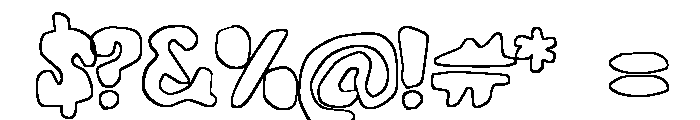 SkrapKiddo-Outline Font OTHER CHARS