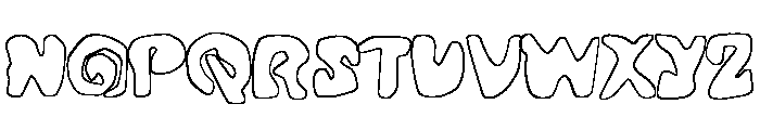 SkrapKiddo-Outline Font UPPERCASE