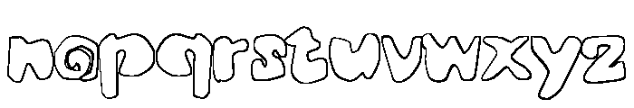 SkrapKiddo-Outline Font LOWERCASE