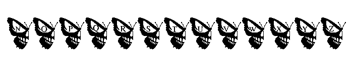 Skull Butterfly Font UPPERCASE
