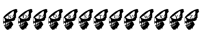 Skull Butterfly Font LOWERCASE