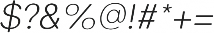 SK Curiosity Rounded Extra Light Italic ttf (200) Font OTHER CHARS