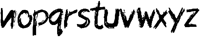 SKETCHY NEO Regular otf (400) Font LOWERCASE