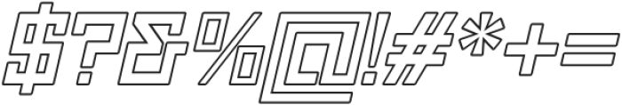 Skaterix Italic Outline otf (400) Font OTHER CHARS