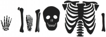 Skeleton Bones Regular otf (400) Font OTHER CHARS