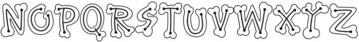 Skelly Dot Outline Regular otf (400) Font UPPERCASE