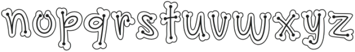 Skelly Dot Outline Regular otf (400) Font LOWERCASE