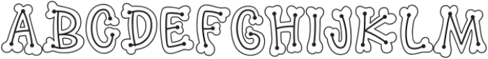 Skelly Dot Outline Regular ttf (400) Font UPPERCASE