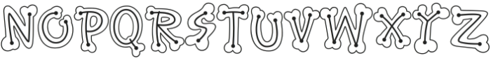 Skelly Dot Outline Regular ttf (400) Font UPPERCASE