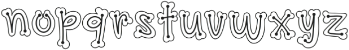 Skelly Dot Outline Regular ttf (400) Font LOWERCASE