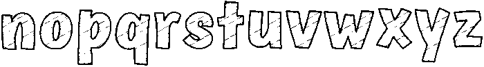 Sketch Regular otf (400) Font LOWERCASE