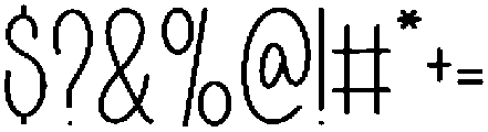 Sketch Wonderful Regular otf (400) Font OTHER CHARS