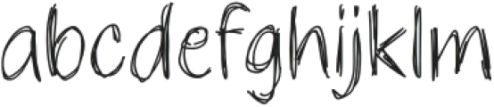 Sketch Written Regular otf (400) Font LOWERCASE
