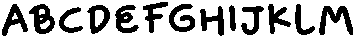 Sketchbook Doodle Regular otf (400) Font UPPERCASE