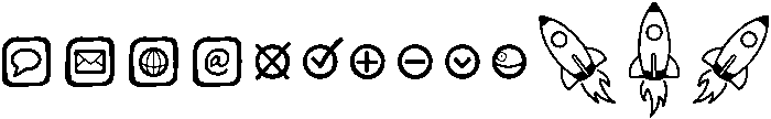 Sketchnote Dingbats Regular otf (400) Font UPPERCASE
