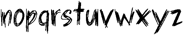 Sketchy Regular otf (400) Font LOWERCASE