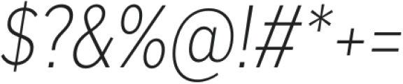 Skie Condensed ExtraLight Italic otf (200) Font OTHER CHARS