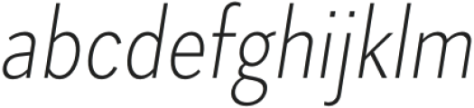 Skie Condensed ExtraLight Italic otf (200) Font LOWERCASE