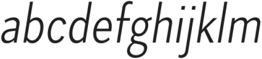 Skie Condensed Light Italic otf (300) Font LOWERCASE