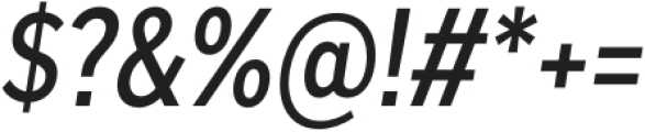 Skie Condensed Medium Italic otf (500) Font OTHER CHARS