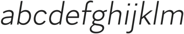 Skie Light Italic otf (300) Font LOWERCASE