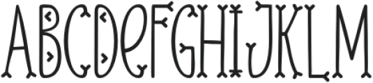 Skinny Foot Regular otf (400) Font UPPERCASE