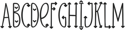Skinny arrow Regular otf (400) Font LOWERCASE