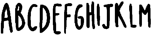 Skinny ttf (400) Font UPPERCASE