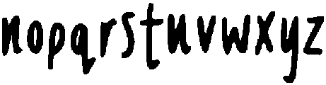 Skinny ttf (400) Font LOWERCASE