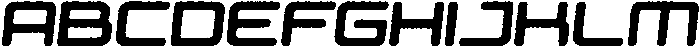 Skylar Circular Eroded Italic otf (400) Font UPPERCASE