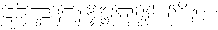 Skylar Circular Outline Italic otf (400) Font OTHER CHARS