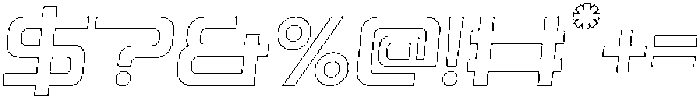 Skylar Outline Italic otf (400) Font OTHER CHARS
