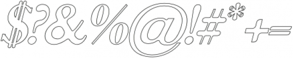 Skylar Sans BoldItalic Outline otf (700) Font OTHER CHARS