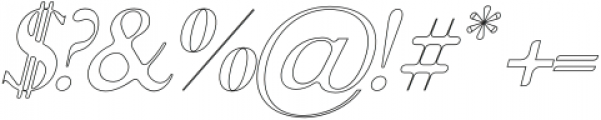 Skylar Sans Italic Outline otf (400) Font OTHER CHARS