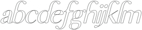 Skylar Sans Italic Outline otf (400) Font LOWERCASE
