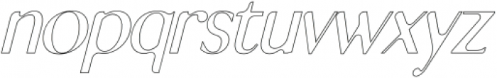 Skylar Sans Italic Outline otf (400) Font LOWERCASE
