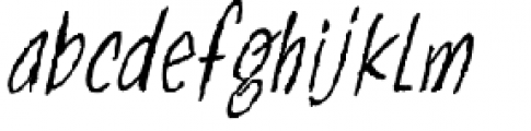 Skratchbook Italic Font LOWERCASE