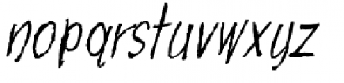 Skratchbook Italic Font LOWERCASE
