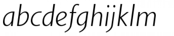 Sky Sans Book Italic Font LOWERCASE