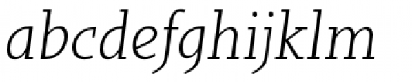 Sky Serif Book Italic Font LOWERCASE