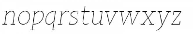 Sky Serif Light Italic Font LOWERCASE