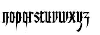 SkyClad Gothic BB Font LOWERCASE