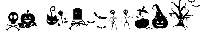 Skelie Dancie - Bone Font Font OTHER CHARS