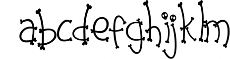 Skelie Dancie - Bone Font Font LOWERCASE