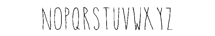 Skinny Rae Regular Font UPPERCASE