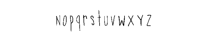 Skinny Rae Regular Font LOWERCASE
